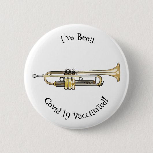 Trumpet-Cartoon-Abbildung Button (Vorderseite)