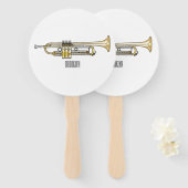 Trumpet-Cartoon-Abbildung Fächer (Vorne und Hinten)