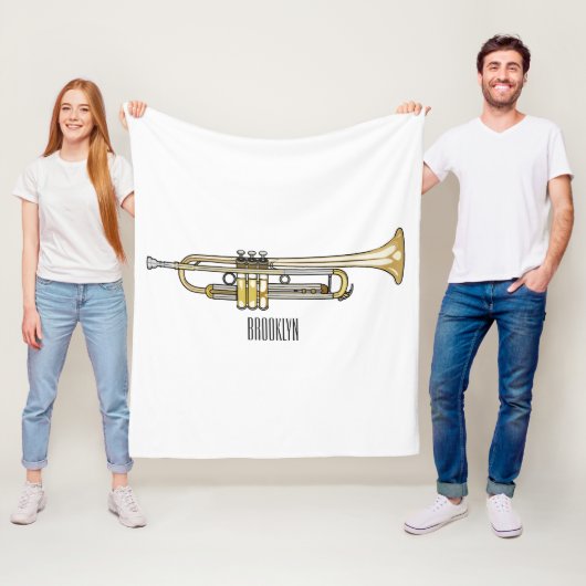 Trumpet-Cartoon-Abbildung Fleecedecke (Beispiel)