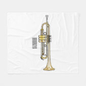 Trumpet-Cartoon-Abbildung Fleecedecke (Vorderseite (Horizontal))