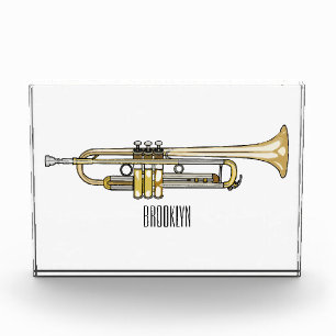 Trumpet-Cartoon-Abbildung Fotoblock