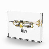 Trumpet-Cartoon-Abbildung Fotoblock (Rechts)