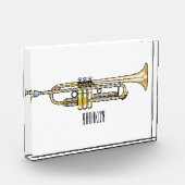 Trumpet-Cartoon-Abbildung Fotoblock (Links)