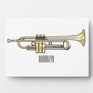 Trumpet-Cartoon-Abbildung Fotoplatte