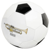 Trumpet-Cartoon-Abbildung Fußball (Dreiviertel)