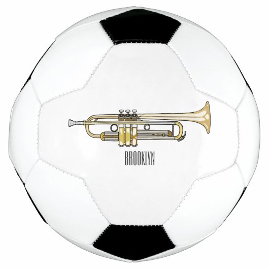 Trumpet-Cartoon-Abbildung Fußball (Vorderseite)