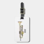 Trumpet-Cartoon-Abbildung Gepäckanhänger (Vorderseite vertikal)