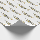 Trumpet-Cartoon-Abbildung Geschenkpapier (Ecke)