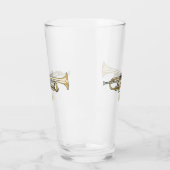 Trumpet-Cartoon-Abbildung Glas (Links)