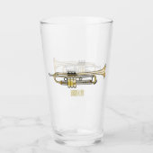 Trumpet-Cartoon-Abbildung Glas (Vorderseite)