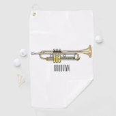 Trumpet-Cartoon-Abbildung Golfhandtuch (Insitu)