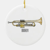 Trumpet-Cartoon-Abbildung Keramik Ornament (Hinten)