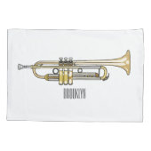 Trumpet-Cartoon-Abbildung Kissenbezug (Rückseite)