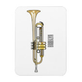 Trumpet-Cartoon-Abbildung Magnet (Vertikal)