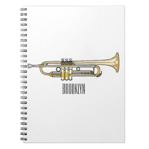 Trumpet-Cartoon-Abbildung Notizblock