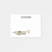 Trumpet-Cartoon-Abbildung Post-it Klebezettel (Vorderseite)