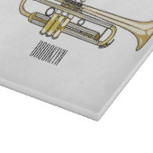 Trumpet-Cartoon-Abbildung Schneidebrett (Ecke)