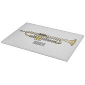 Trumpet-Cartoon-Abbildung Schneidebrett (Ecke)