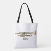 Trumpet-Cartoon-Abbildung Tasche (Rückseite)
