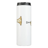 Trumpet-Cartoon-Abbildung Thermosbecher (Rückseite)