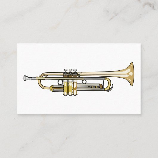 Trumpet-Cartoon-Abbildung Visitenkarte (Rückseite)