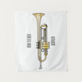 Trumpet-Cartoon-Abbildung Wandteppich (Vorderseite)