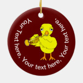 Trumpet Chick Keramik Ornament (Hinten)