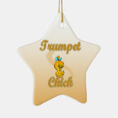 Trumpet Chick Keramikornament (Rechts)