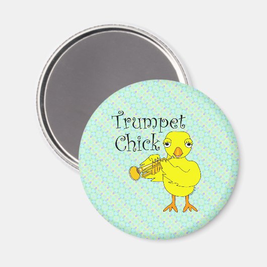 Trumpet Chick Magnet (Vorderseite/Rückseite)