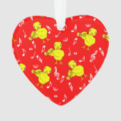 Trumpet Chick Musiknoten Ornament (Vorderseite)