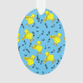 Trumpet Chick Musiknoten Ornament (Vorderseite)