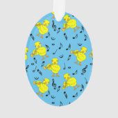 Trumpet Chick Musiknoten Ornament (Rückseite)