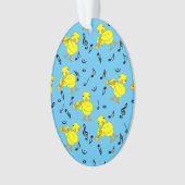 Trumpet Chick Musiknoten Ornament (Vorderseite)