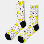Trumpet Chick Musiknoten Socken (Linkes Detail)