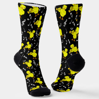 Trumpet Chick Musiknoten Socken