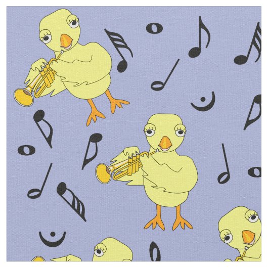Trumpet Chick Musiknoten Stoff (Nahaufnahme)