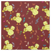 Trumpet Chick Musiknoten Stoff (Muster)