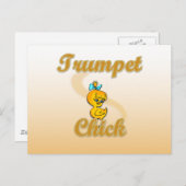 Trumpet Chick Postkarte (Vorne/Hinten)