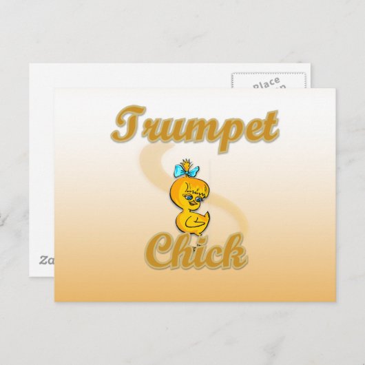 Trumpet Chick Postkarte (Vorne/Hinten)