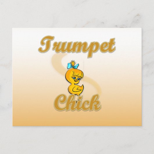 Trumpet Chick Postkarte (Vorderseite)