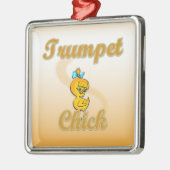 Trumpet Chick Silbernes Ornament (Links)