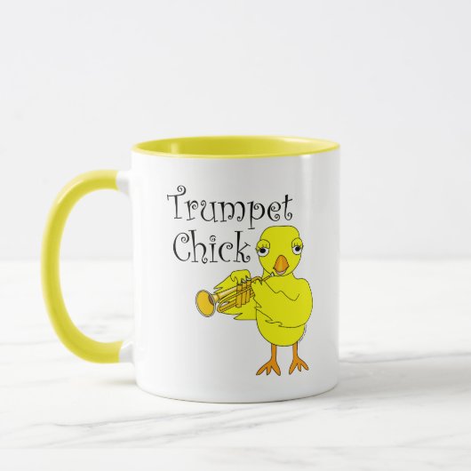 Trumpet Chick Text Tasse (Links)