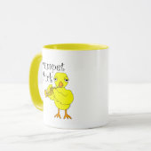 Trumpet Chick Text Tasse (Vorderseite Links)