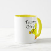 Trumpet Chick Text Tasse (VorderseiteRechts)