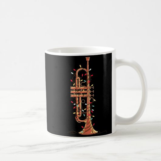 Trumpet Christmas Graphics Lights Lover Player Tru Kaffeetasse (Rechts)