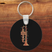 Trumpet Christmas Graphics Lights Lover Player Tru Schlüsselanhänger (Vorderseite)