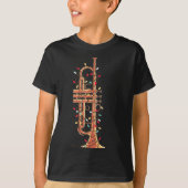 Trumpet Christmas Graphics Lights Lover Player Tru T-Shirt (Vorderseite)
