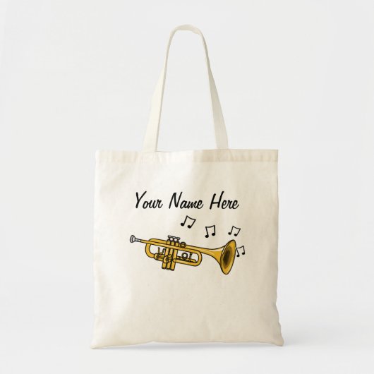 Trumpet Custom Tote Bag Trumpeter Brass Musiker Tragetasche (Vorne)
