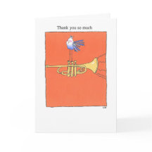 "Trumpet" Danke Karte