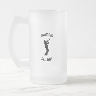 Trumpet den ganzen Tag Mattglas Bierglas
